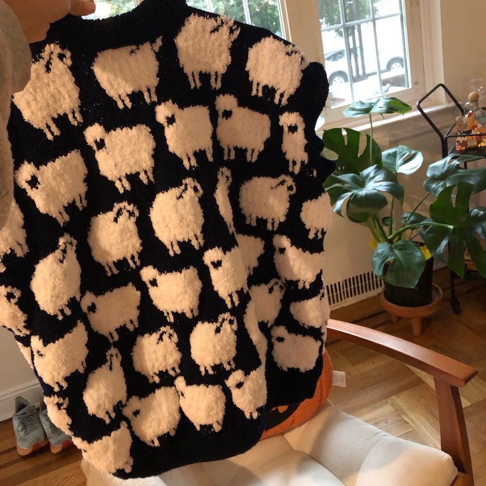 Navy Sheep Princess Diana Vest Size M